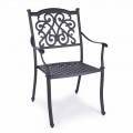 Stohovatelná venkovní židle z bílého nebo antracitového hliníku, 4 kusy - Óda