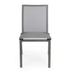 Stohovatelné venkovní křeslo z hliníku a textilu, Homemotion 4 kusy - Serge Viadurini