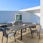 Stohovatelné venkovní křeslo z hliníku a textilu, Homemotion 4 kusy - Serge Viadurini