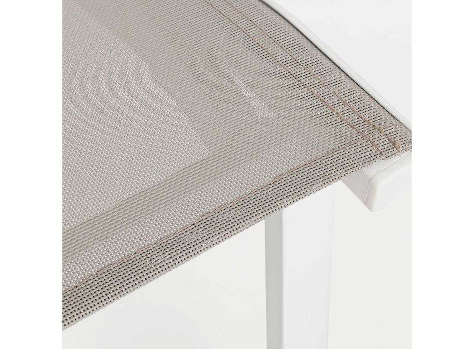 Stohovatelná venkovní židle z hliníku a textilu, Homemotion 4 kusy - Serge Viadurini