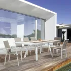 Stohovatelná venkovní židle z hliníku a textilu, Homemotion 4 kusy - Serge Viadurini