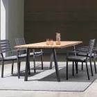 Stohovatelná hliníková venkovní židle Homemotion, 4 kusy - Carina Viadurini