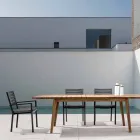 Stohovatelná hliníková venkovní židle Homemotion, 4 kusy - Carina Viadurini