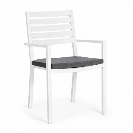 Stohovatelná hliníková venkovní židle Homemotion, 4 kusy - Carina Viadurini