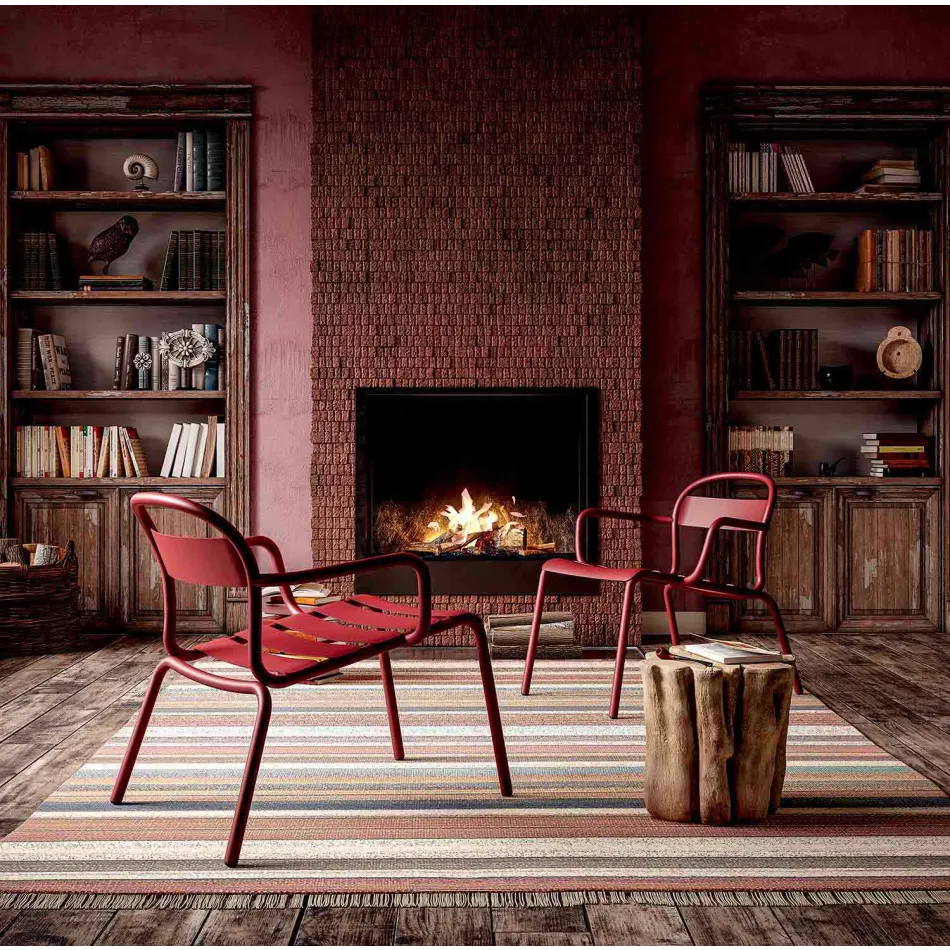 Venkovní stohovatelná hliníková židle vyrobená v Itálii, 2 kusy - Shyla Viadurini