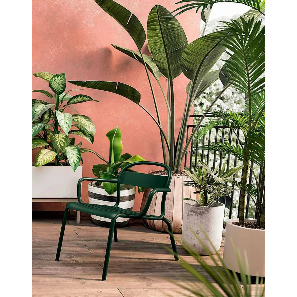 Venkovní stohovatelná hliníková židle vyrobená v Itálii, 2 kusy - Shyla Viadurini