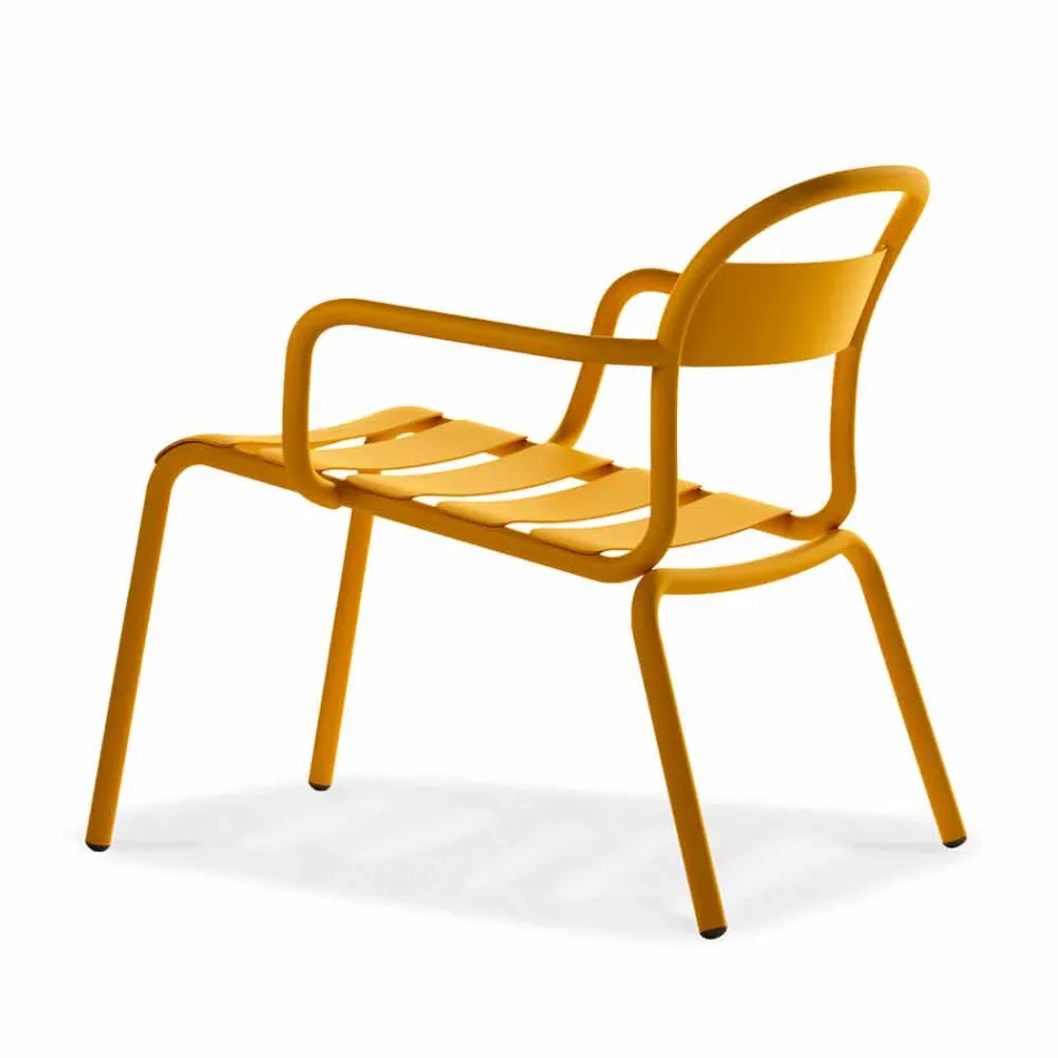 Venkovní stohovatelná hliníková židle vyrobená v Itálii, 2 kusy - Shyla Viadurini