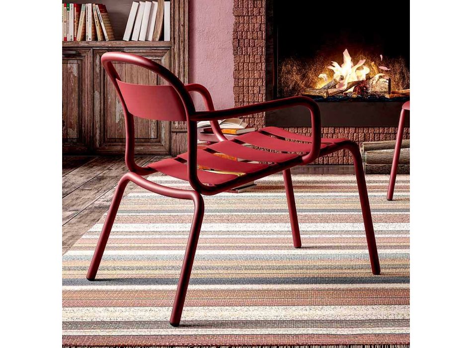Venkovní stohovatelná hliníková židle vyrobená v Itálii, 2 kusy - Shyla Viadurini