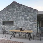 Stohovatelné venkovní křeslo z lakovaného hliníku, Homemotion, 4 kusy - Vicki Viadurini