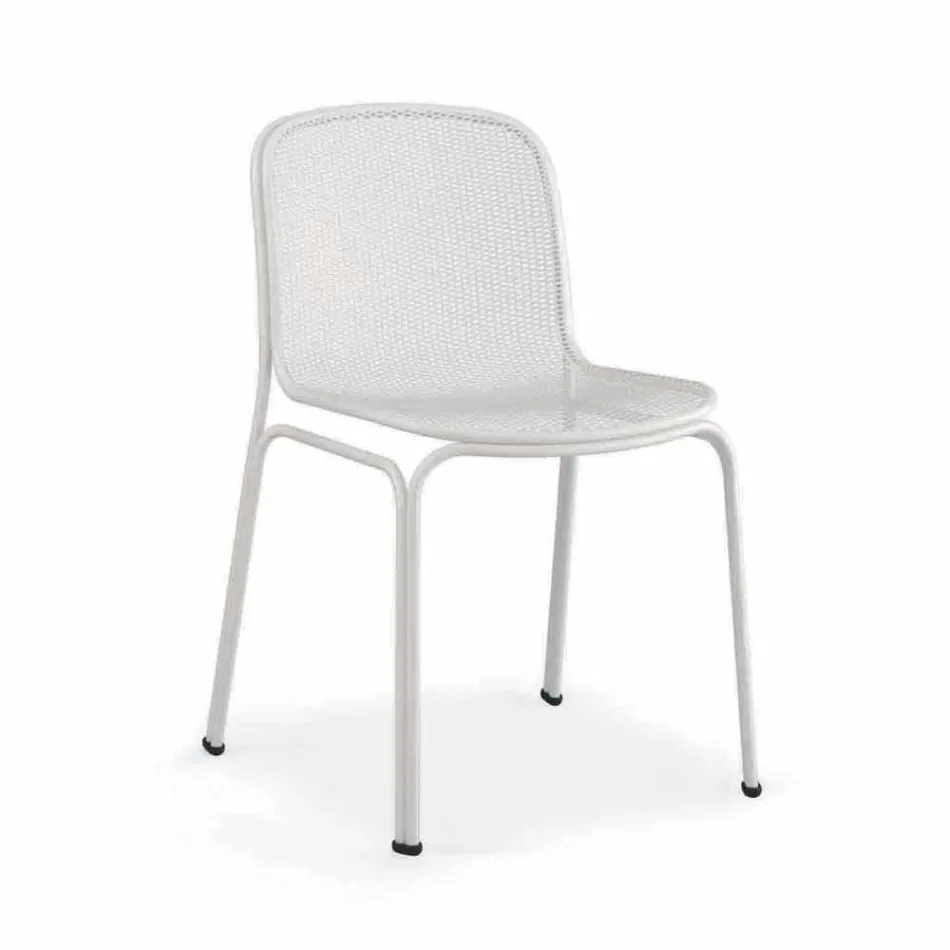 Venkovní stohovatelná kovová židle vyrobená v Itálii, 4 kusy - Prunella Viadurini