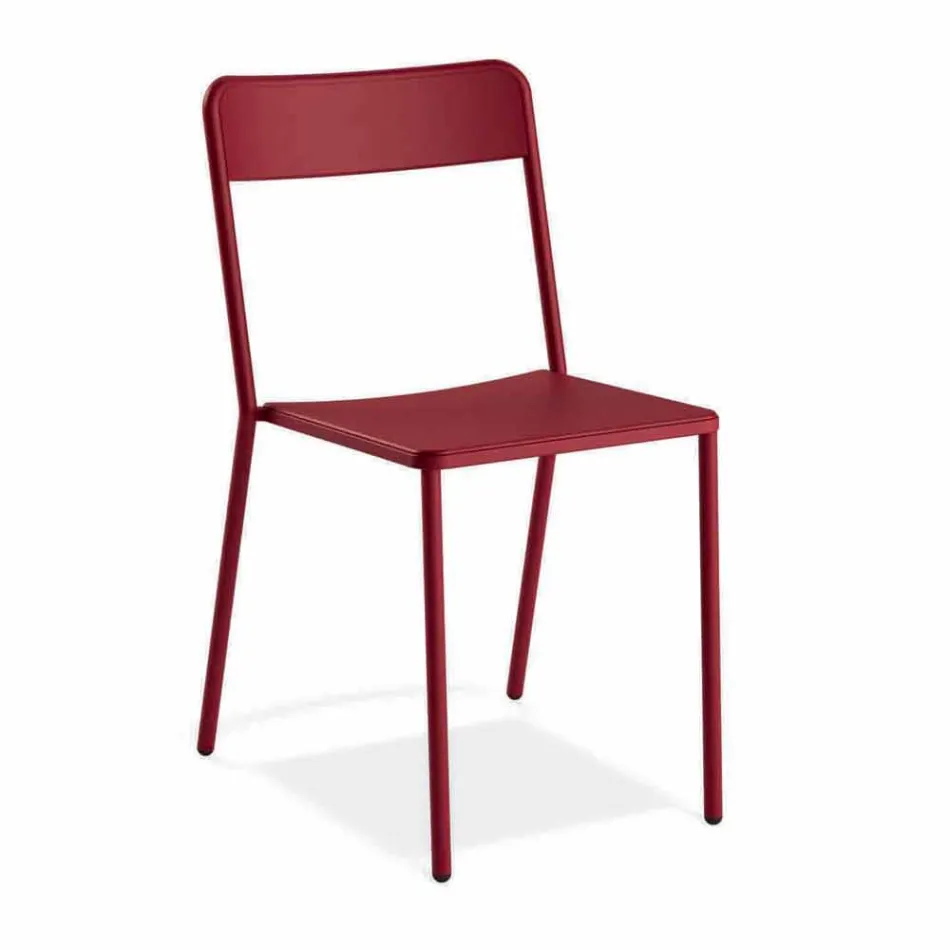 Venkovní stohovatelná kovová židle vyrobená v Itálii, 4 kusy - Xylia Viadurini