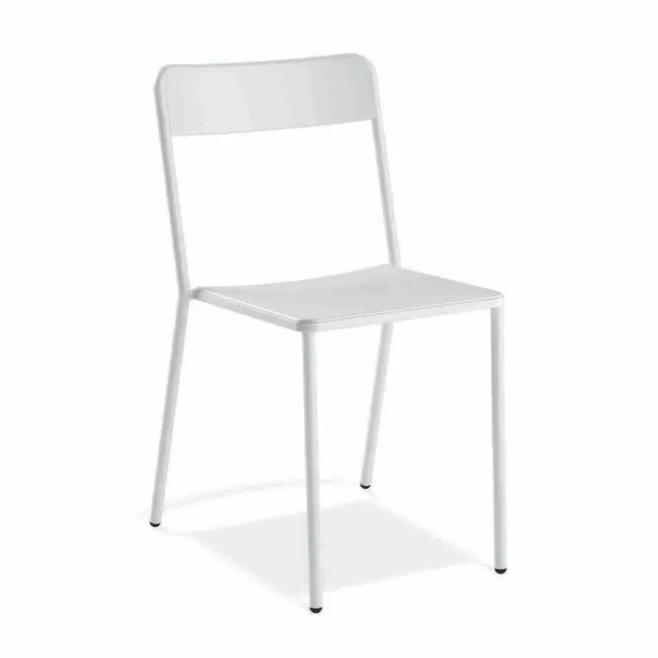 Venkovní stohovatelná kovová židle vyrobená v Itálii, 4 kusy - Xylia Viadurini