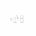 Stohovatelná venkovní židle z lakovaného kovu vyrobená v Itálii, 4 kusy - tyl Viadurini