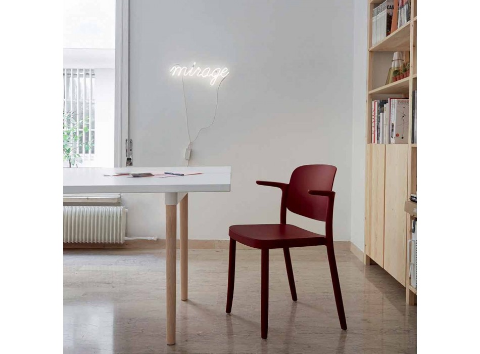 Stohovatelná venkovní židle z polypropylenu Vyrobeno v Itálii, 4 kusy - Bertina Viadurini