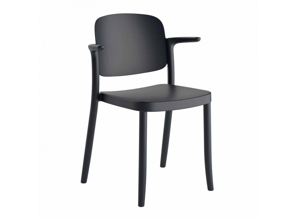 Stohovatelná venkovní židle z polypropylenu Vyrobeno v Itálii, 4 kusy - Bertina Viadurini