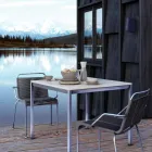 Venkovní židle z oceli s područkami a šňůrkou vyrobená v Itálii - Madagaskar2 Viadurini