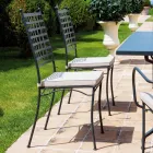 Venkovní židle z pozinkované oceli, stohovatelné 4 kusy Made in Italy - Sibo Viadurini