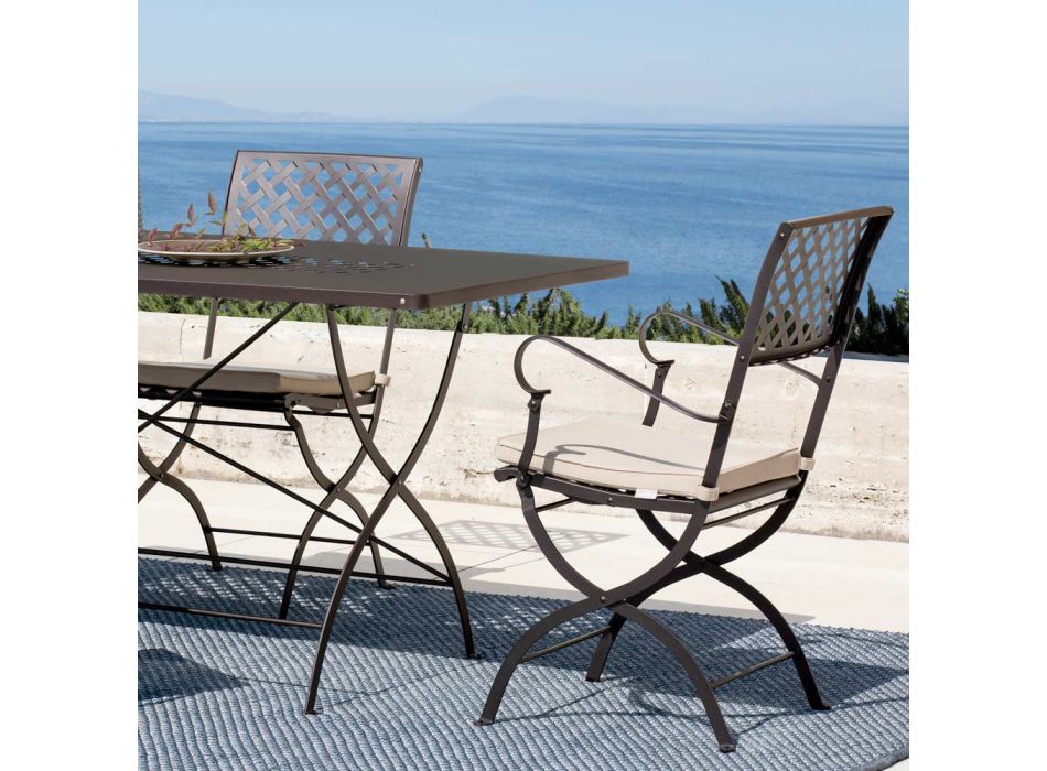 Skládací venkovní židle z pozinkované oceli Made in Italy 2 kusy - Selvaggia Viadurini