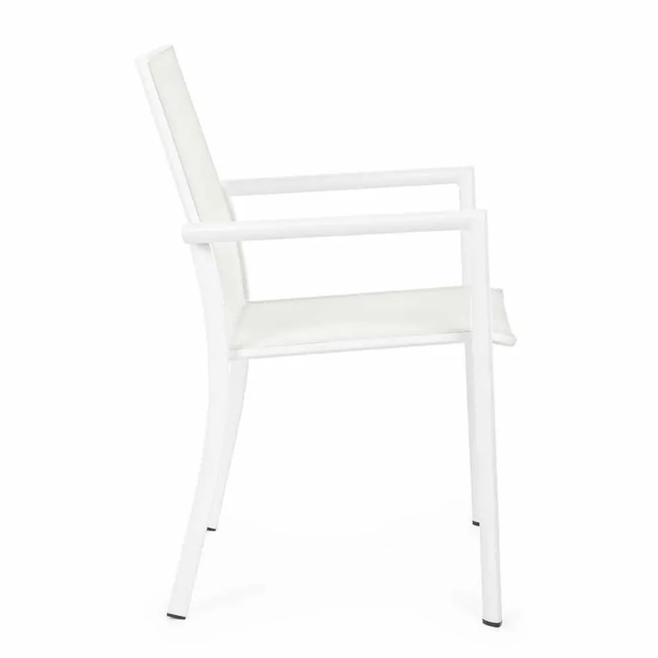 Venkovní židle z hliníku s područkami Homemotion - design Casper Viadurini