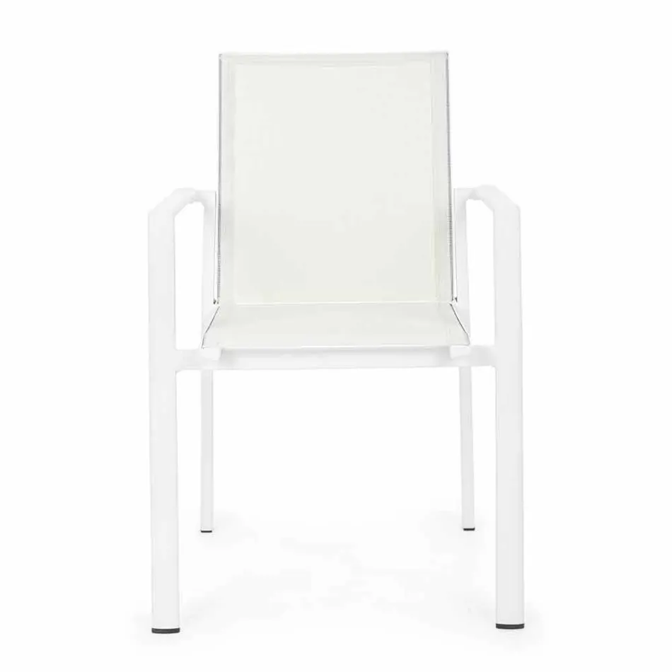 Venkovní židle z hliníku s područkami Homemotion - design Casper Viadurini