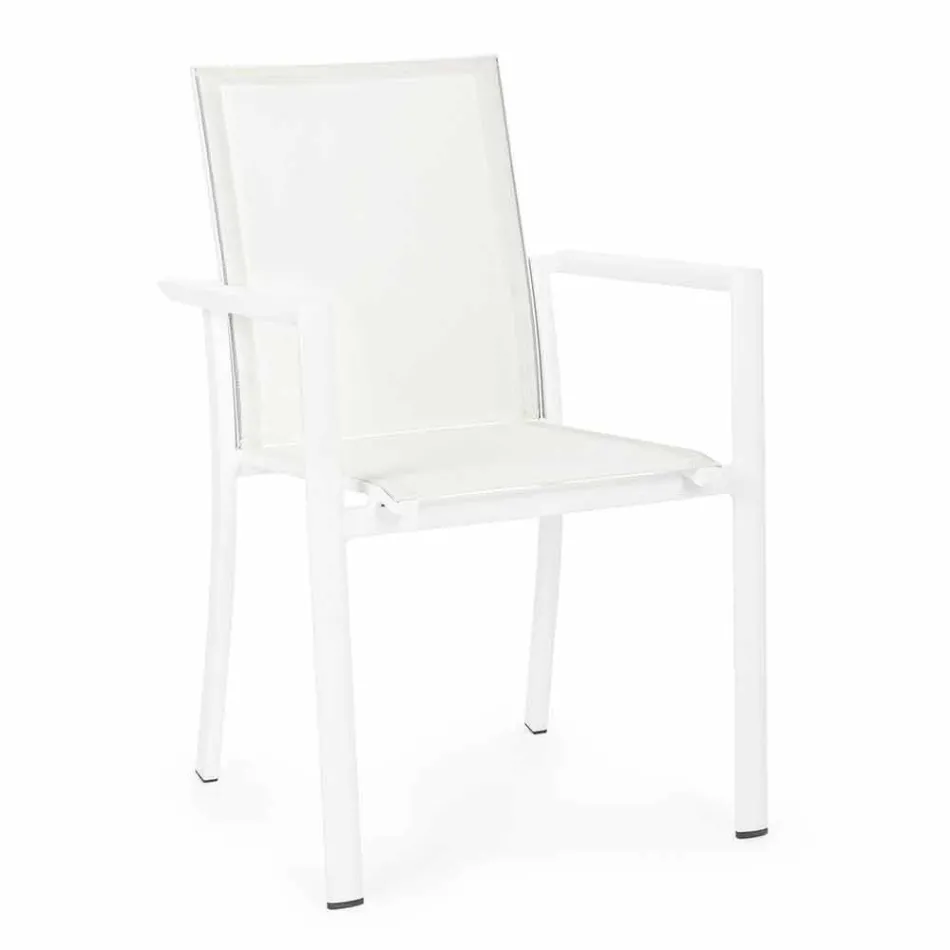 Venkovní židle z hliníku s područkami Homemotion - design Casper Viadurini