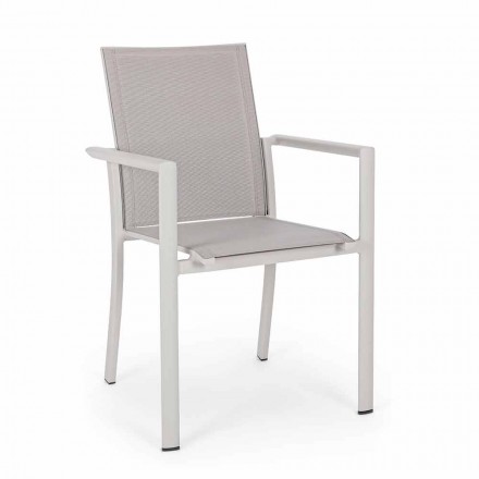 Venkovní židle z hliníku s područkami Homemotion - design Casper Viadurini