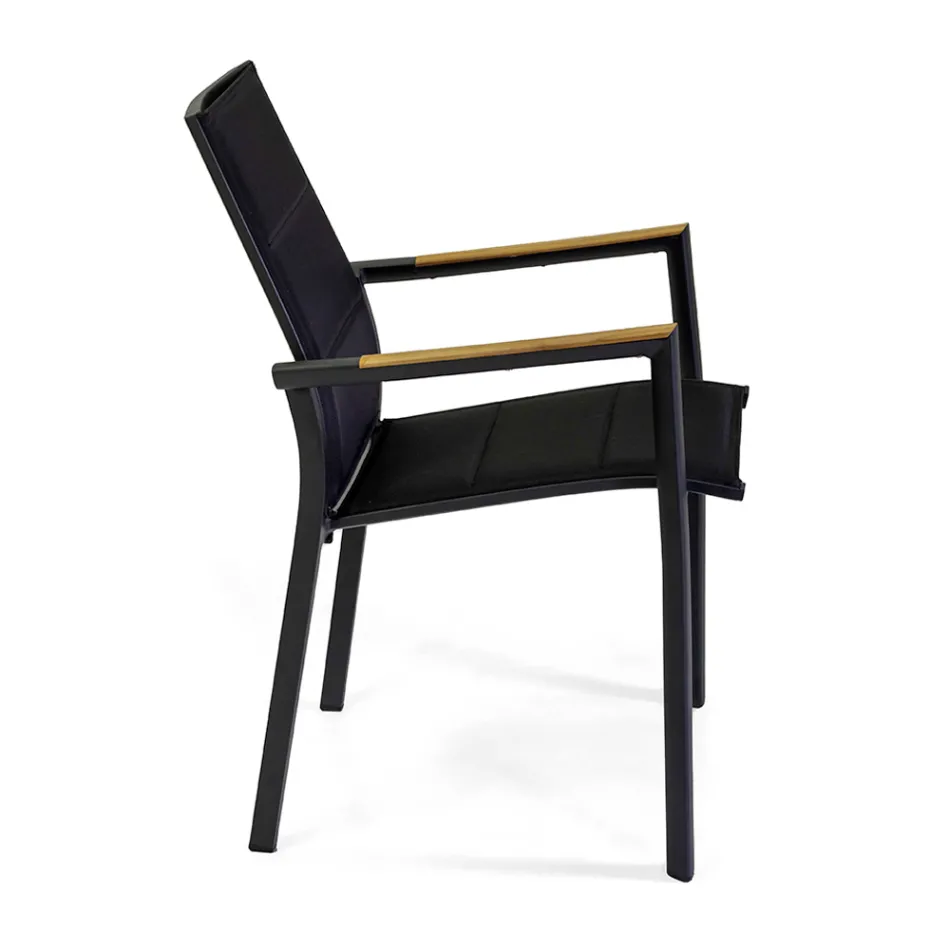 Venkovní židle z hliníku s dvouvrstvým textilenem - Excursion Viadurini