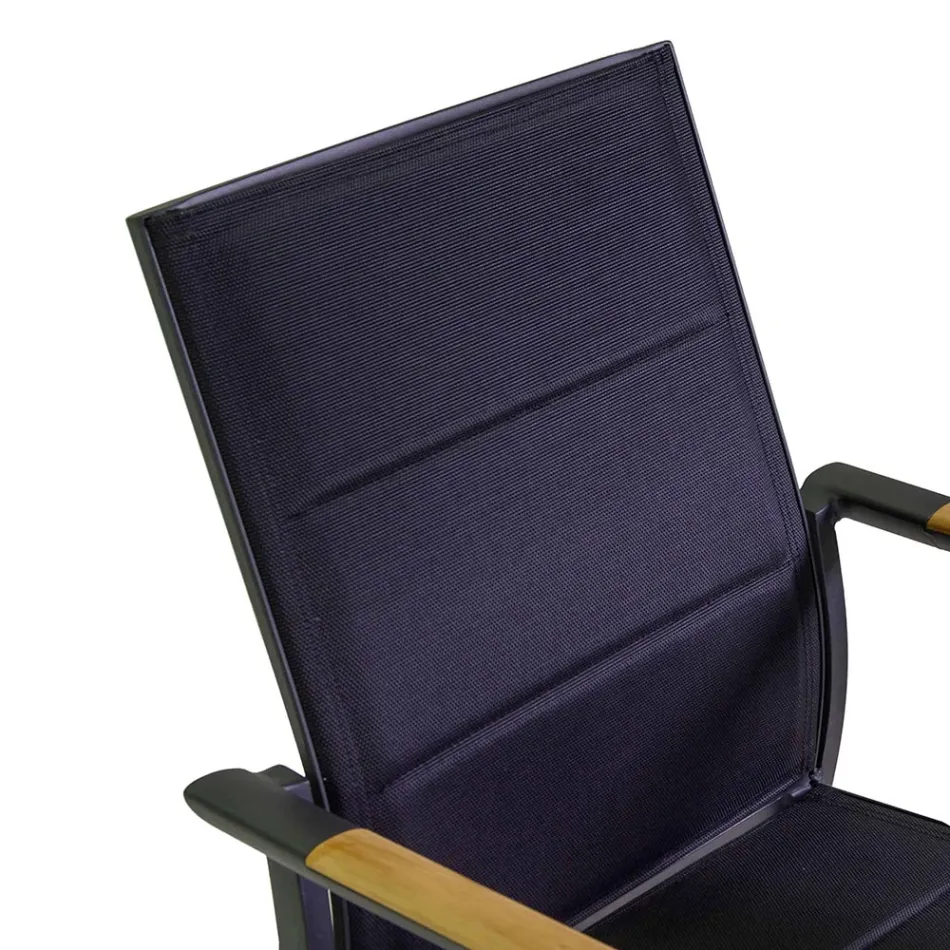 Venkovní židle z hliníku s dvouvrstvým textilenem - Excursion Viadurini