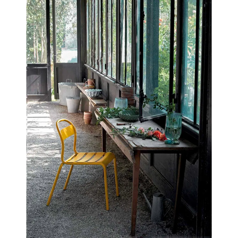 Venkovní stohovatelná hliníková židle vyrobená v Itálii, 4 kusy - Ulyssa Viadurini