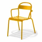 Venkovní stohovatelná hliníková židle vyrobená v Itálii, 4 kusy - Ulyssa Viadurini