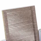 Venkovní židle z hliníku, sedák a opěradlo z provazu - detail Viadurini