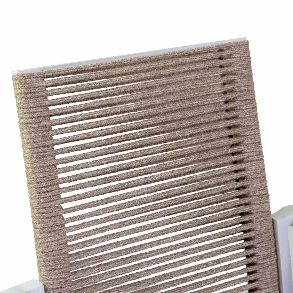 Venkovní židle z hliníku, sedák a opěradlo z provazu - detail Viadurini