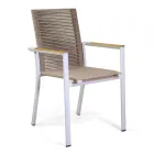 Venkovní židle z hliníku, sedák a opěradlo z provazu - detail Viadurini