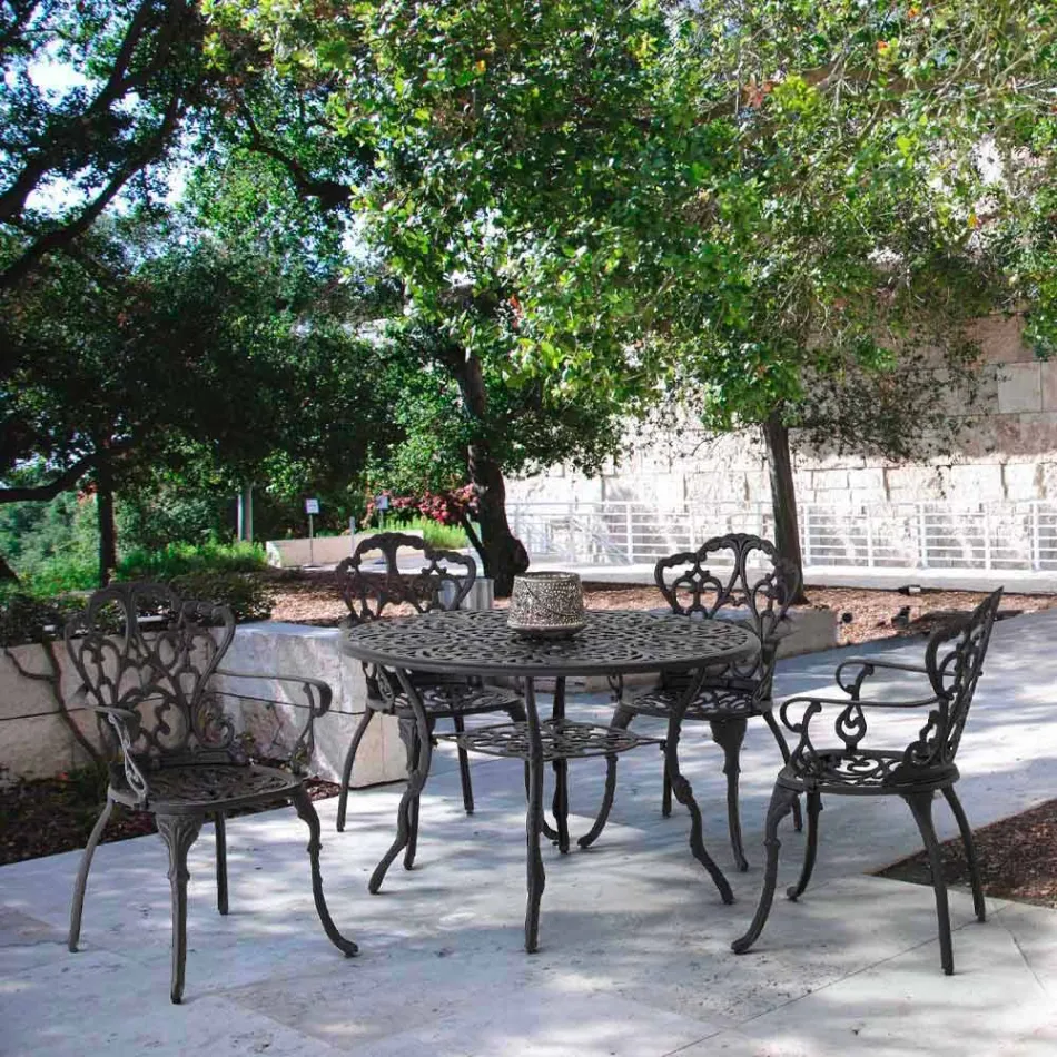 Venkovní židle z lakovaného hliníku v matném provedení, 2 kusy - Casiro Viadurini