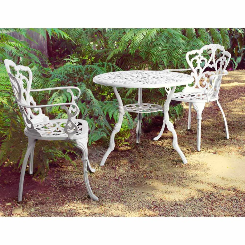 Venkovní židle z lakovaného hliníku v matném provedení, 2 kusy - Casiro Viadurini