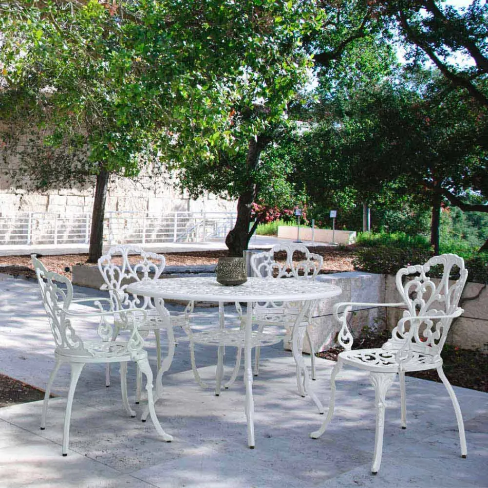 Venkovní židle z lakovaného hliníku v matném provedení, 2 kusy - Casiro Viadurini