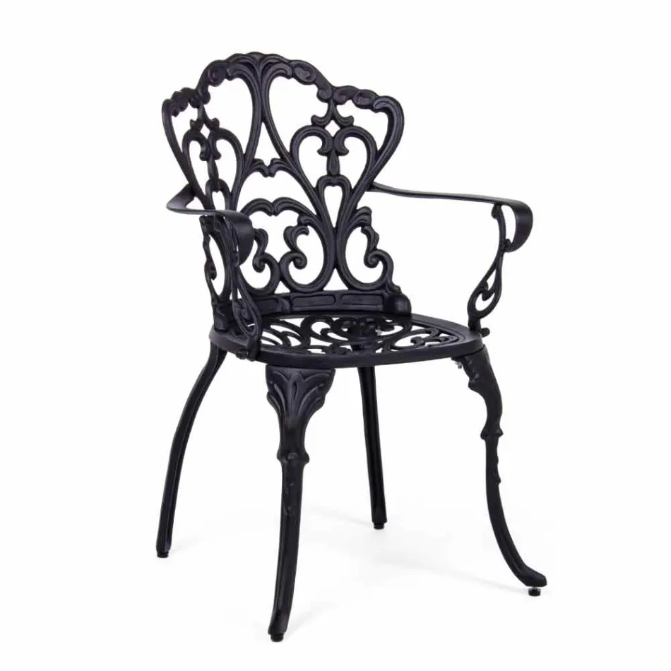 Venkovní židle z lakovaného hliníku v matném provedení, 2 kusy - Casiro Viadurini