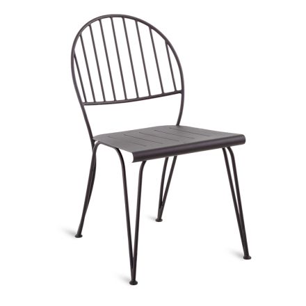Venkovní židle z tepaného železa s práškovým nástřikem Made in Italy - Tananai Viadurini