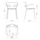 Venkovní židle z kovu a polyuretanu Made in Italy, 2 kusy - Trosa Viadurini