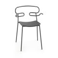 Venkovní židle z kovu a polyuretanu vyrobená v Itálii, 2 kusy - Trosa