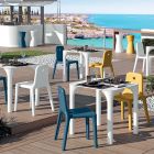 Venkovní židle z polyetylenu 7 barev Made in Italy 2 kusy - Ronnie Viadurini