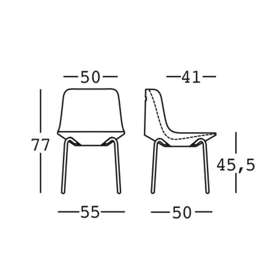 Venkovní židle z polyetylenu a hliníku vyrobená v Itálii 2 kusy - Rizia Viadurini