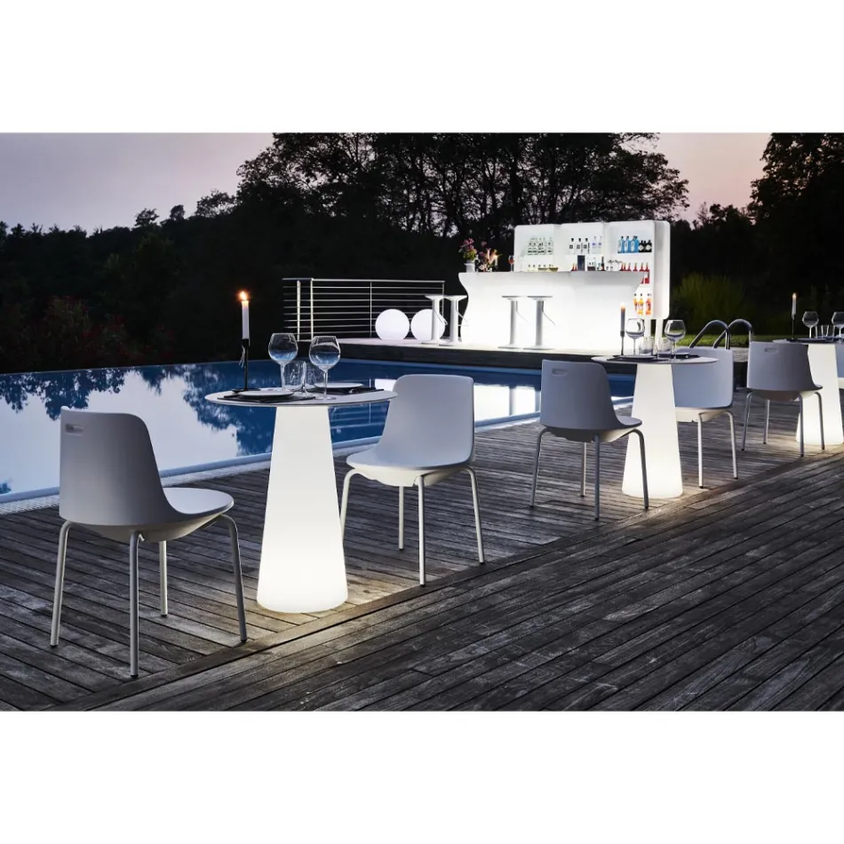 Venkovní židle z polyetylenu a hliníku vyrobená v Itálii 2 kusy - Rizia Viadurini