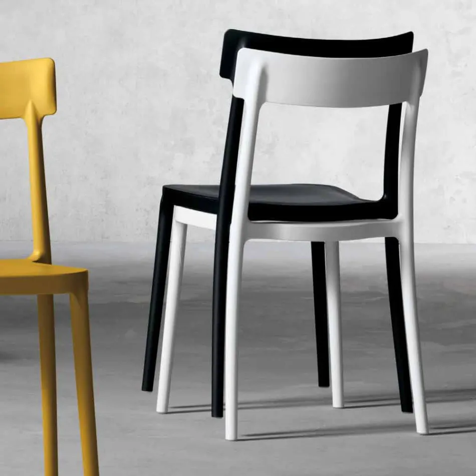 Venkovní / vnitřní návrhová židle z polypropylenu vyrobená v Itálii Peia Viadurini