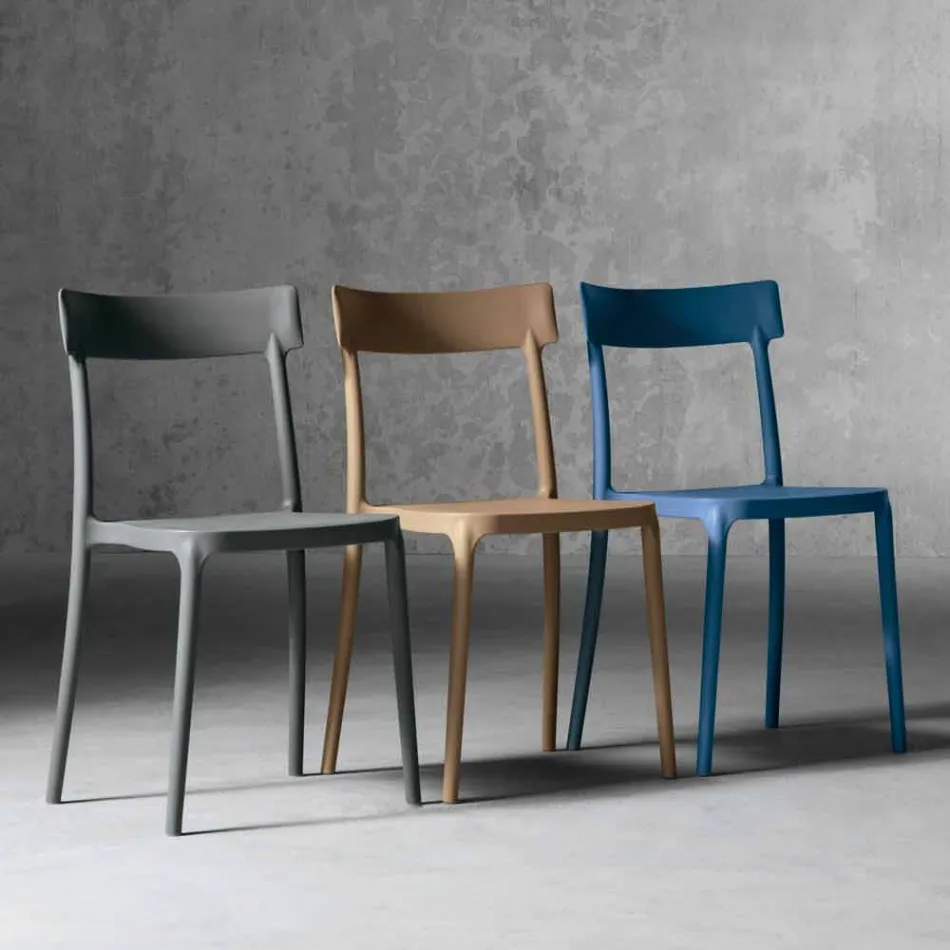 Venkovní / vnitřní návrhová židle z polypropylenu vyrobená v Itálii Peia Viadurini