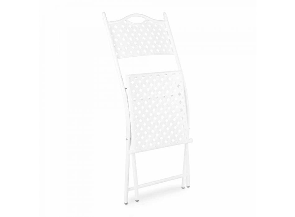 Skládací venkovní židle v bílé matné povrchové úpravě, 2 kusy - Corma Viadurini