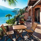 Skládací venkovní židle z akáciového dřeva, 2 kusy - Grima Viadurini