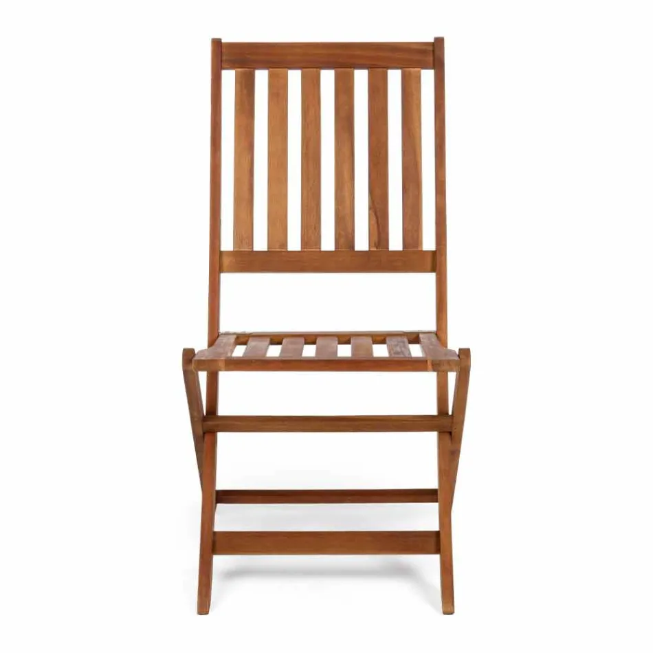 Skládací venkovní židle z akáciového dřeva, 2 kusy - Grima Viadurini