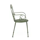 Zahradní židle s područkami Shabby Chic Design z oceli - Očarování Viadurini