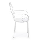 Zahradní židle s područkami Shabby Chic Design z oceli - Očarování Viadurini